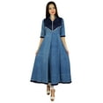 thumbnail image 3 of Bimba Women Ethnic Anarkali Kurta Block Print Designer Kurti Casual Wear Dress, 3 of 9