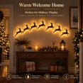 thumbnail image 4 of Wooden Reindeer Wall Lamp, Warm LED Backlit Wall Hanging Decorative Night Light, Christmas Wall Decor for Living Room, Bedroom, Fireplace, Brown-7pcs-5in, 4 of 9
