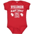 thumbnail image 3 of Inktastic Wisconsin Awesome Since 1848 Boys or Girls Baby Bodysuit, 3 of 5