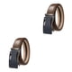 thumbnail image 2 of Cinturón De Cuero Jumpingount Atemporal Para Hombre Con Hebilla Automática Negro Marrón, 2 of 6