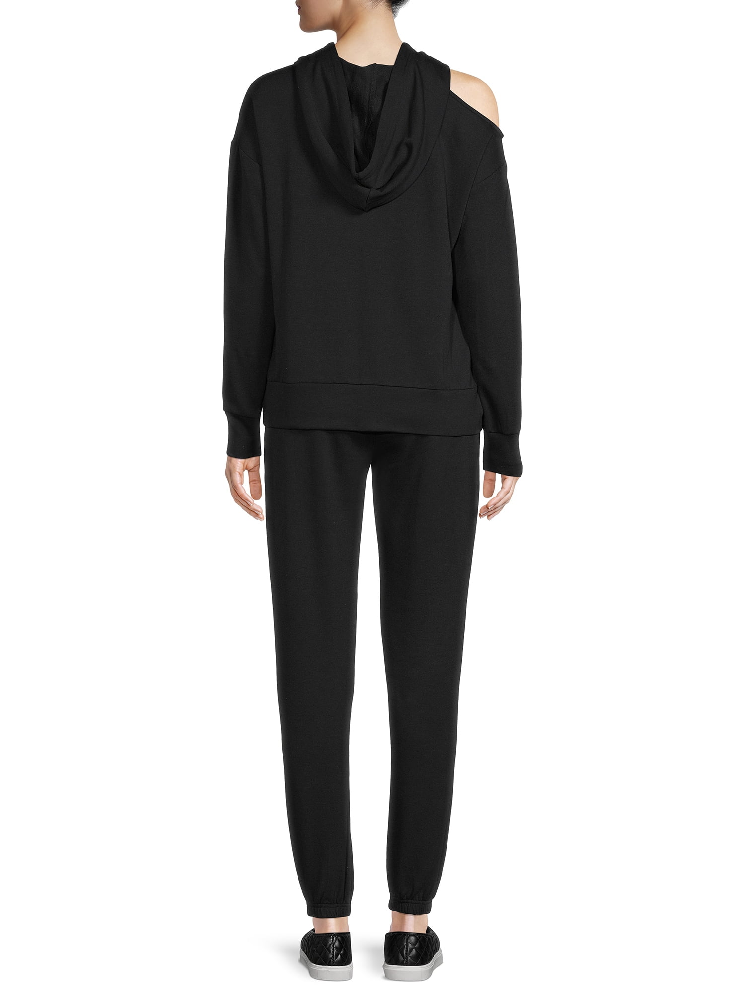 Como Blu Women's Athleisure Cold Shoulder Hoodie and Joggers Set, 2-Piece