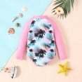 thumbnail image 5 of shqvo Toddler Girl Swimsuit Long Sleeve One-Piece Bathing Suit for Kids Zipper Swimwear Blue Fish Scale Tie Dye Triangle Swimsuit for Little Girl, 5 of 9