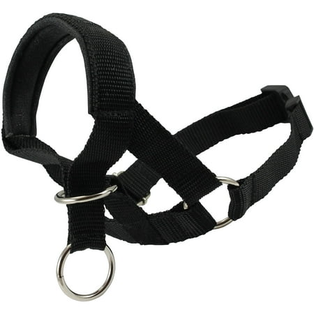 Dog Head Collar Halter Black 6 Sizes (L: 10.25