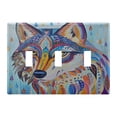 thumbnail image 2 of Switch Panel 4.48x6.37In Switch Plate Wall Panel Living Room Kitchen Bedroom Study Switch Panel Stylish Decoration Colorful Cool Wolves, 2 of 8