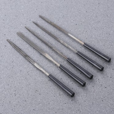 GOOHOCHY 5Pc Wood File Set 140x3mm Comfortable Hand Grip Handles Mini Wood Rasp File Tools