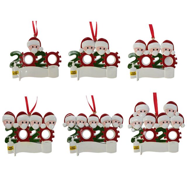 pitrice 2020 Personalized Name Christmas Tree Ornament Survivor Family Decorative Hanging Pendant