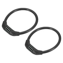 Uxcell Bike Lock Cable, Resettable Combination Security Cable Lock Self Coiling Cable Lock Bike Bicycle Lock Combination Lock Black