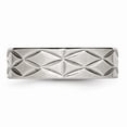 thumbnail image 4 of Stainless Steel Brushed and Polished Diamond-cut 6.50mm Band, 4 of 8