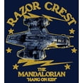 thumbnail image 2 of Boy's Star Wars: The Mandalorian Razor Crest Hang On Kid Graphic Tee Navy Blue X Large, 2 of 4