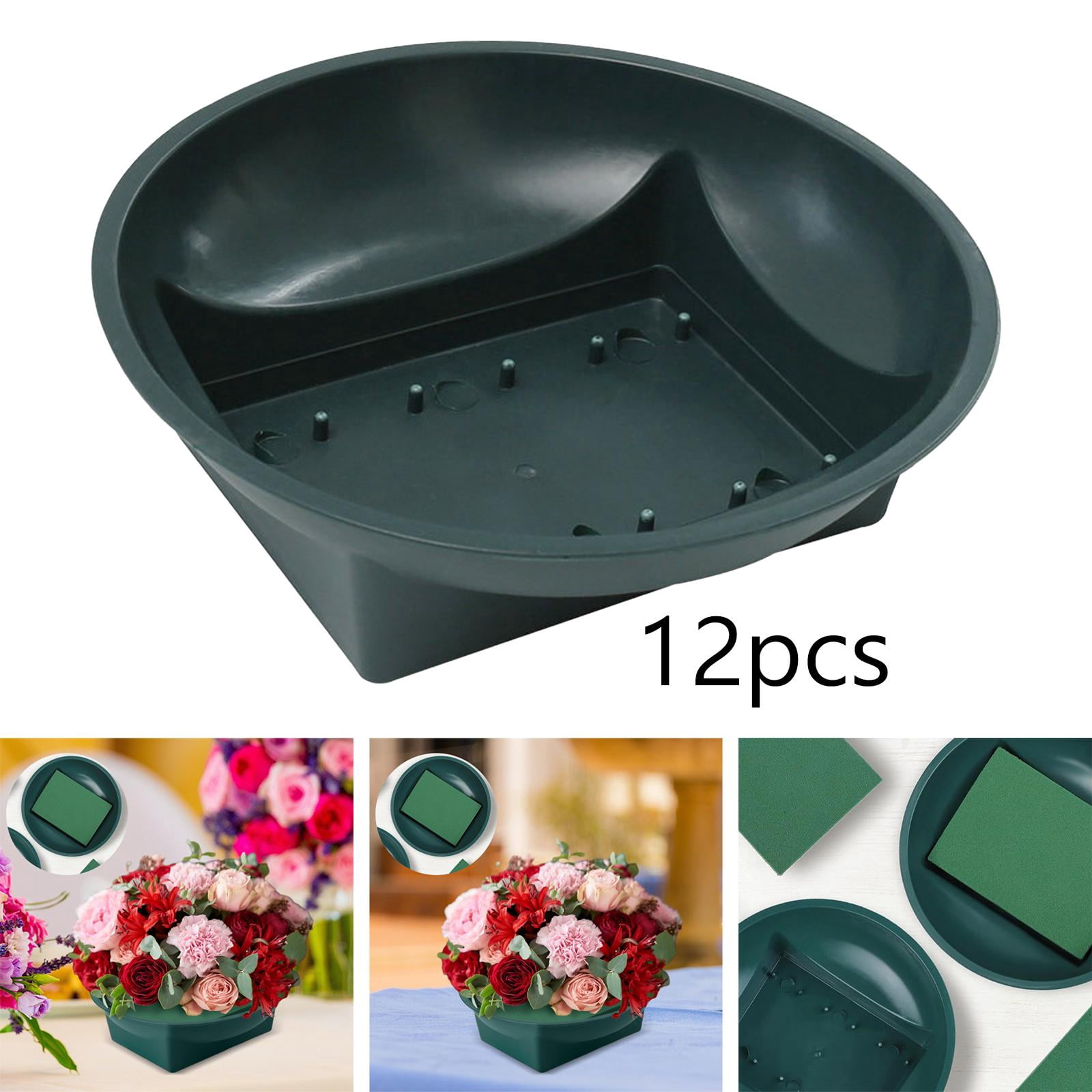 FVDPWYE 12 Pieces Floral Foam Round Bowl DIY Flower Arrangement Kit Blue Floral Wet Foam