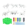 thumbnail image 3 of de pintura de animales, juguetes de animales, proyectos de arte, estatuas con , pintura de modelos de animales sin pintar para niños de 8, 3 of 8