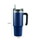 thumbnail image 2 of Termo Botella de agua para beber de 30 oz Taza de paja de café portátil con asa (Azul), 2 of 7
