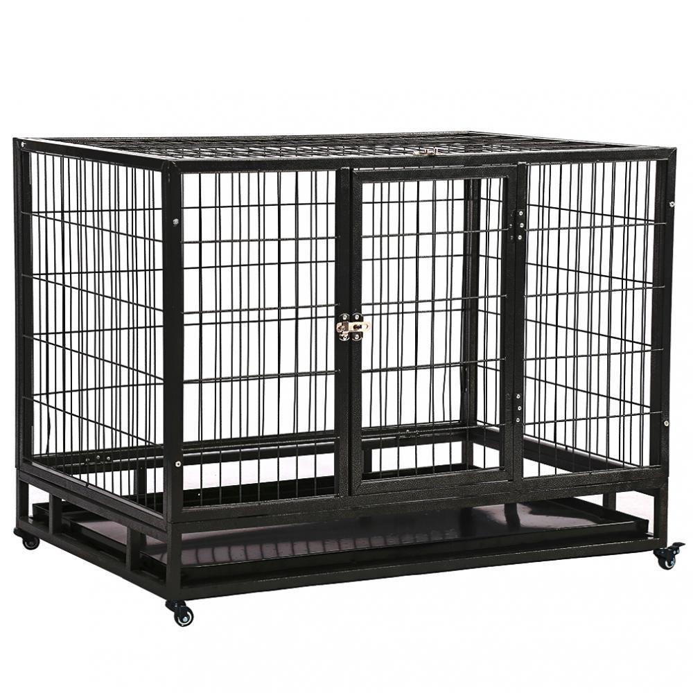 BestPet Heavy Duty Dog Crate with Wheels, 48"L