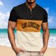 thumbnail image 4 of Mens Casual Pantalones Cortos Cuello Redondo Patchwork Suéter Blusa de Fitness, Camisetas para Hombre, 4 of 5