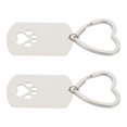 thumbnail image 4 of 2 llaveros conmemorativos de acero inoxidable para mascotas, colgante de recuerdo con huella de pata, para cenizas de perro y gato, joyería con placa de identificación para amantes de las mascotas., 4 of 7