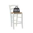 thumbnail image 5 of Linon Marica 24.5" Counter Stools, Classic White Finish with Handwoven Rush Seat, Set of 2, 5 of 16
