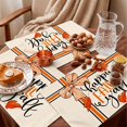 thumbnail image 4 of SLYNSHome Thanksgiving Placemat with Pumpkin And Leaf Print,Autumn Harvest Table Mat For Restaurant And Kitchen Decor, Fall Season Holiday Party Dinner Table Decoration, 4 of 6