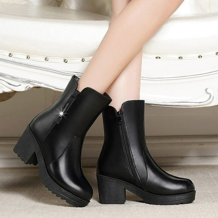 Womens wide store work boots