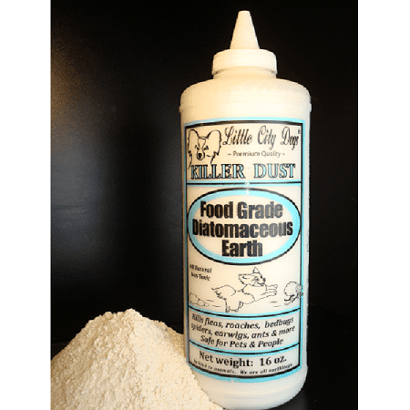 Little City Dogs KILLER DUST - 32 oz bottle FOOD GRADE Diatomaceous