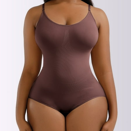 

Bodysuit For Women Tummy Control Shapewear Mid-Thigh Seamless Full Body Shaper
