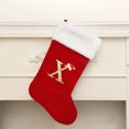 thumbnail image 2 of Nmdmisc 18" Red Knit Monogram Christmas Stockings,Personalized Initial Christmas Stocking,Children's Gift Bag,Family Holiday Xmas Party Decor (Letter X), 2 of 4