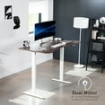 thumbnail image 2 of VIVO Electric 63” x 32” Stand Up Desk, Dark Walnut Table Top, White Frame, 2 of 8