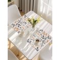 thumbnail image 5 of Orange Grey Botanical Placemats Set of 6, Rustic Country Spring Floral Summer Leaf Placemats for Dining Table, Place Mats for Kitchen Tabletop, Waterproof Wipeable Dining Table Mats Set, 5 of 9