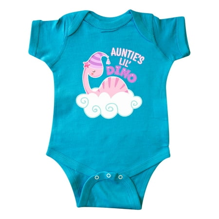 

Inktastic Auntie s Lil Dino with Cute Pink Baby Dinosaur Gift Baby Boy or Baby Girl Bodysuit