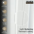 thumbnail image 4 of Curtainking White Curtains for Living Room Darkening 38 x 63 Inches Linen Textured Curtain Grommet Top 2 Panels, 4 of 6