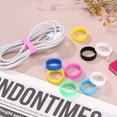 thumbnail image 4 of 30Pcs Silicone Rubber Bands,20mm/0.8inch Rubber Bands Rings Cable Ties for Cord Wrapping Bag Wraps, Black, 4 of 6