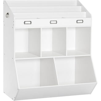 KidKraft Wooden Puzzle Bookcase with Three Shelves, Primary Colors