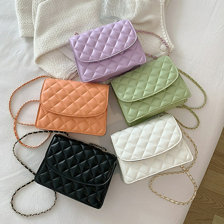 Crossbody Bags for Women Leather Ladies Shoulder Purses with Chain
