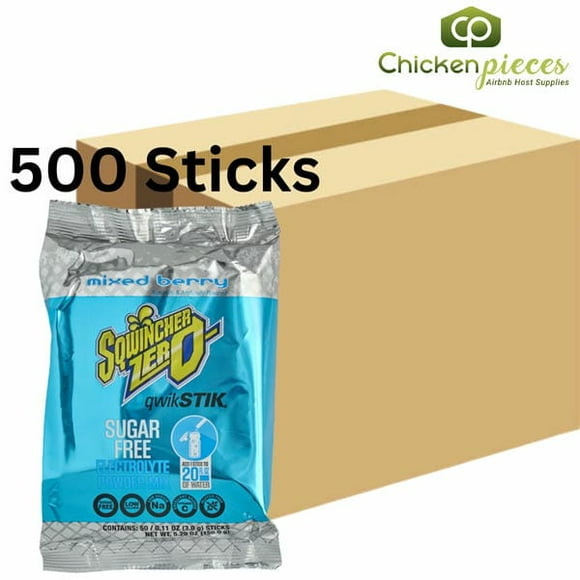 Sqwincher Zero QwikStik Mixed Berry Electrolyte Drink Mix Stick 3 Grams