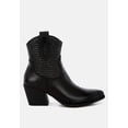 thumbnail image 6 of Big Mood Raffia  Faux Leather Cowboy Boots, 6 of 10