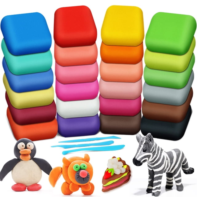Arcilla mágica Essenson Air Dry Clay, 24 colores, con herramientas, 330 g