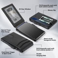 thumbnail image 3 of Wallet Umoven - Cartera para hombre con bloqueo RFID, color negro oscuro, 3 of 6