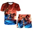 thumbnail image 3 of Traje de camiseta Sonic 4-14T Traje de verano para niños y niñas con estampado 3D de Sonic Traje de patrón de camisetas de manga corta para niños, 3 of 5