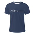 thumbnail image 5 of Milano Letter Graphic Tees for Men Summer Short Sleeve Crewneck Casual Italia Milan Travel T Shirts Streetwear, 5 of 5