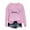 Pink, variant on Tnhcen Women's Valentine's Day Sweatshirt Love Graphic Print Long Sleeve Elastic Cuff Crewneck 100% Polyester Casual Top XS - XL