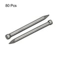 thumbnail image 3 of Finishing Nails 80 Pack 28mm 1-1/8 Inch Hand-Drive Hardware Carbon Steel Lost Head Nails, 3 of 5