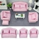 thumbnail image 5 of 1:/12 muebles de sofá, con cojines traseros Vintage hecho doble DIY sillón de accesorios Hugo Sofá en miniatura, 5 of 9