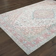 thumbnail image 3 of Style Haven  Savannah Antiqued Medallion Ivory and Pink Area Rug 8'3" x 11'6" 9' x 12' Indoor Living Room, Bedroom, Dining Room, 3 of 3