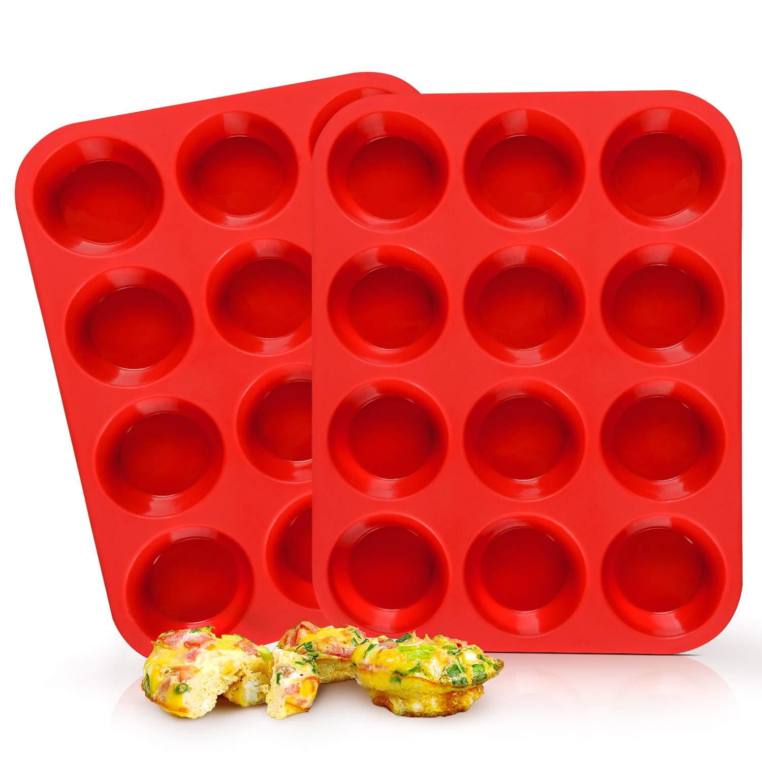 Large 7 Cavity Non-Stick Silicone Muffin Mould Tray Baking Moulds Pudding Mold 