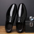 thumbnail image 2 of Zapatos de vestir de cuero para hombre de negocios de otoño Zapatos de cuero con cordones para hombre de 6 cm Zapatos de cuero individuales, 2 of 3