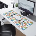 thumbnail image 2 of Long Mouse Pads for Desk,White Colorful Dinosaurs Pattern Desk Mats on Top Of Desks, Desk Mouse Pad Extra Large with 3mm Non-Slip Base and Stitched Edge for Gaming,Office,Work,Home 31.5"x11.8", 2 of 6