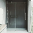 thumbnail image 4 of VIGO Luca 56 to 60 in. W x 79 in. H Sliding Frameless Shower Door in Stainless Steel with 3/8 in. (10mm) Clear Glass, 4 of 5