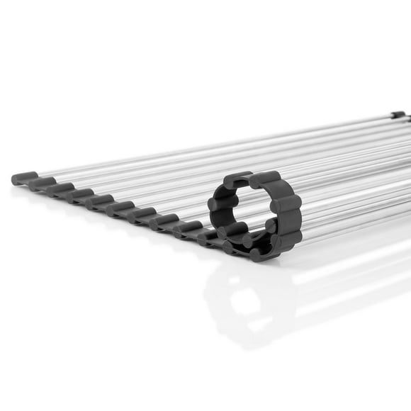 Roll up Dish Drying Rack Over the Sink Kitchen Roll up Sink Drying Rack Portable Dish Rack Dish Drainer Foldable Stainless Steel Dish Drying Rack