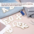 thumbnail image 5 of Uxcell Chenille Letter Patches Letter M Iron on Patches Decorative Repair Sew on Appliques Glitters Edge White 2.2", 5 of 7