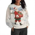 thumbnail image 4 of YUGYXL Funny Ugly Christmas Sweatshirt for Women Santa Print Oversized Pullover Fleece Lined Warm Holiday Tops D Multicolor XXL, 4 of 9