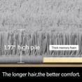 thumbnail image 3 of Softlife Fluffy Bedroom Rug Soft Shaggy Plush Carpets,Shag Moroccan Area Rugs for Living Room,5' x 7',Light Gray/White, 3 of 6